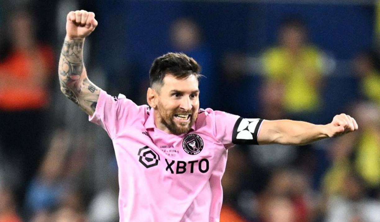 Messi no pudo ocultar su emoción tras conquistar su primer título con la camiseta del Inter Miami.