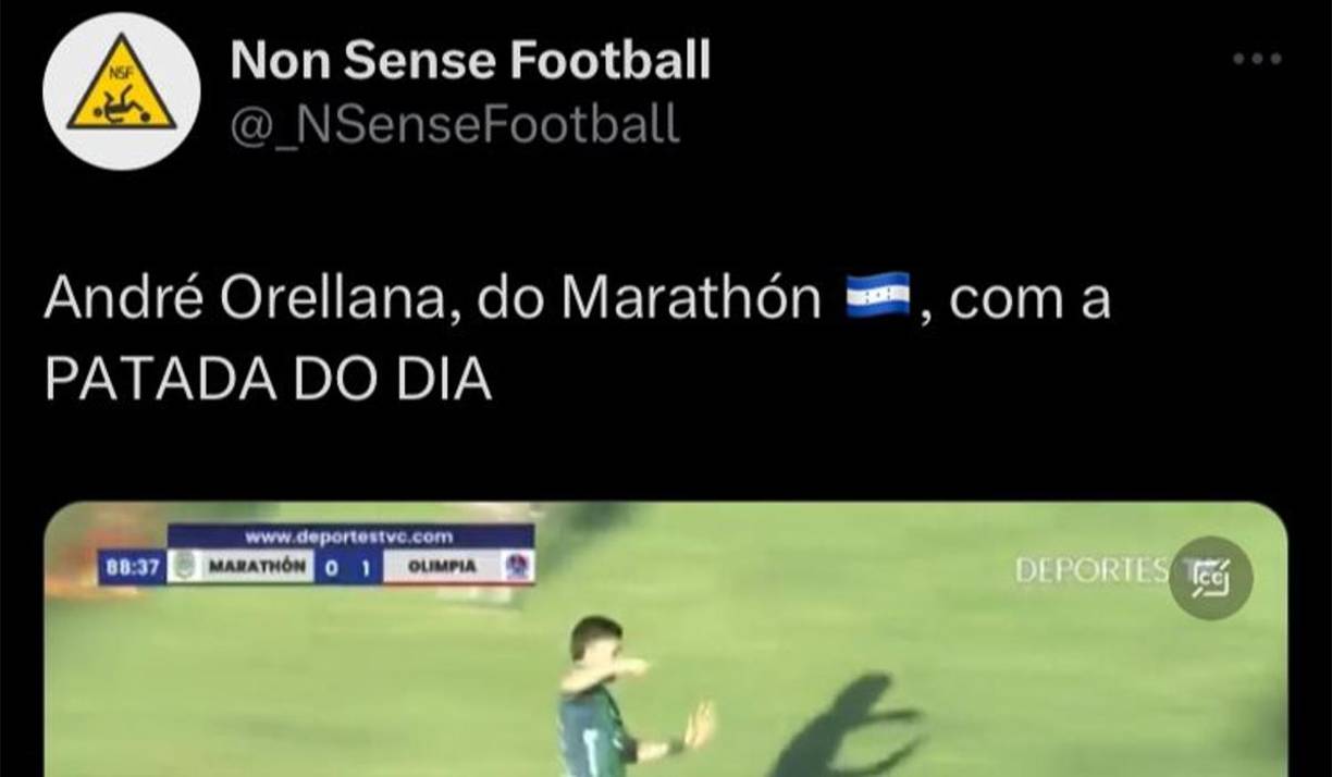 Diversas páginas internacionales compartieron el video de la falta de André Orellana. 