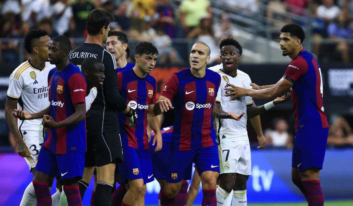 El FC Barcelona al <b>Real</b> <b>Madrid</b> en un amistoso de alto voltaje disputado en Arlington (afueras de Dallas) y cuenta por victorias los tres ‘Clásicos’ que se han jugado en Estados Unidos.