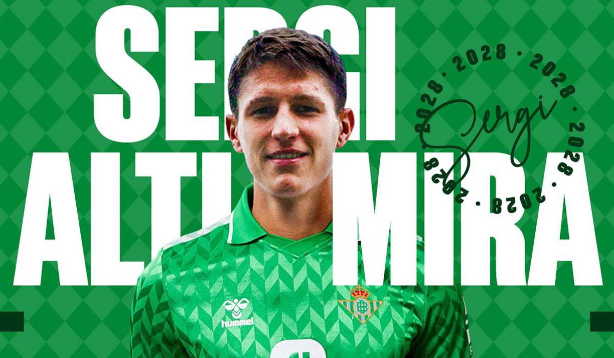 El Real Betis ha fichado al mediocentro Sergi Altimira por 2.000.000 €. Firma hasta junio de 2028 y llega procedente del Getafe. 