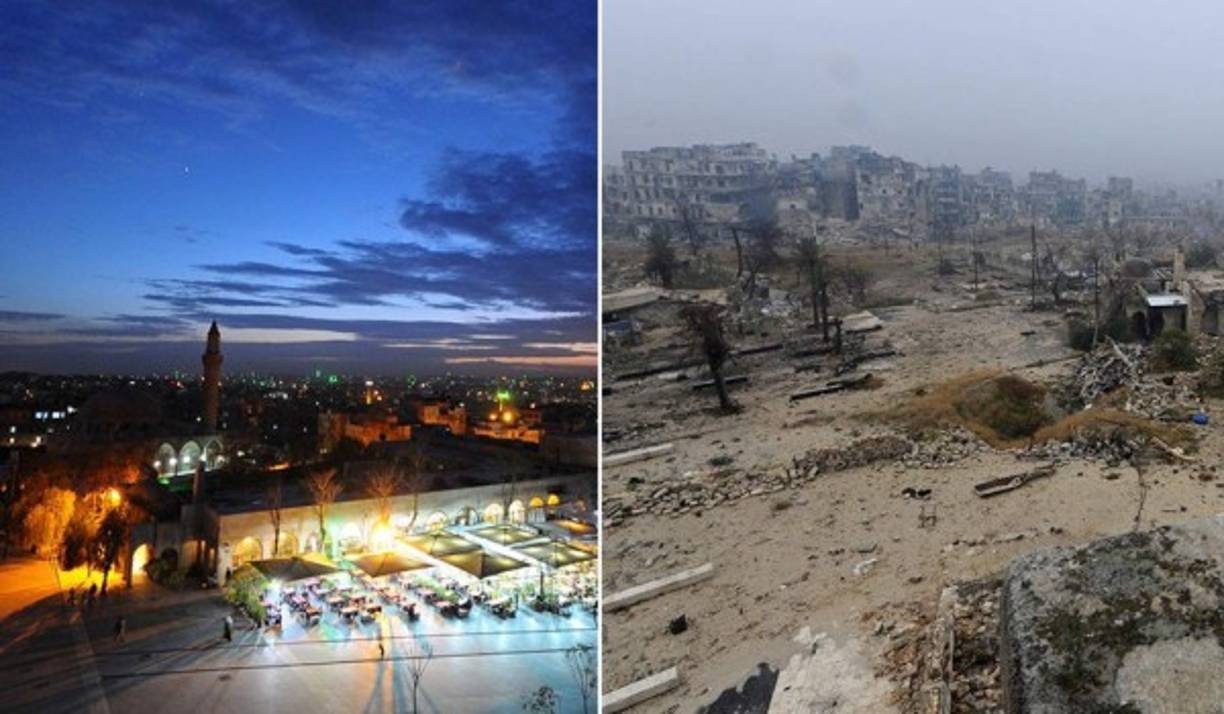 Vistas del casco histórico de Alepo<br/>
