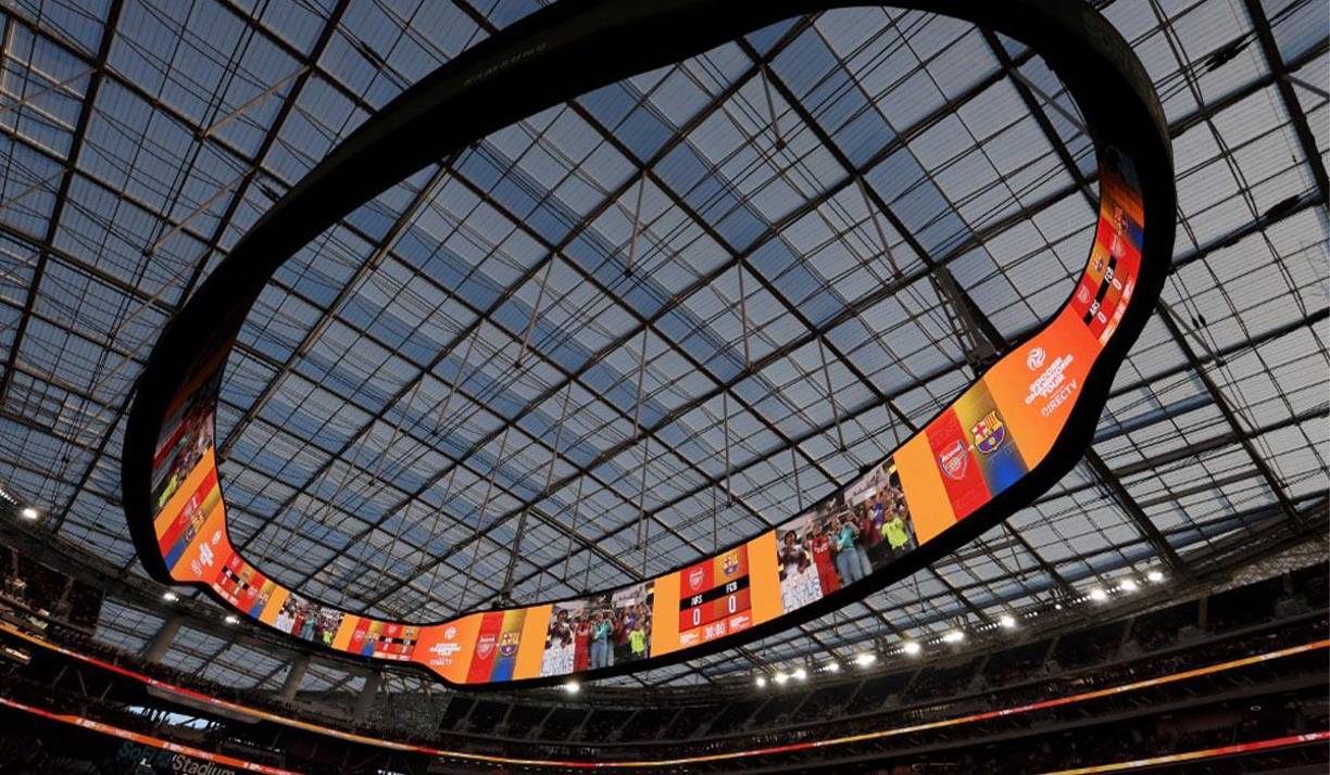 El AT&amp;T Stadium de los Dallas Cowboys de football americano fue el escenario deportivo del clásico Barcelona vs Real Madrid.