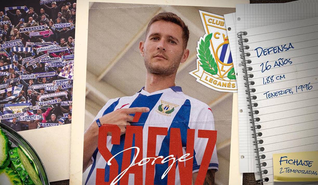 El defensor español Jorge Sáenz fue anunciado como nuevo jugador del Leganés, llega procedente del Valencia.