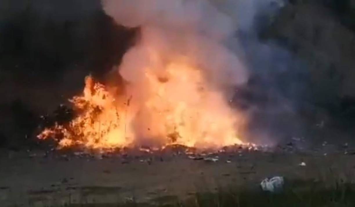 Al final la pólvora fue incinerada por las autoridades.