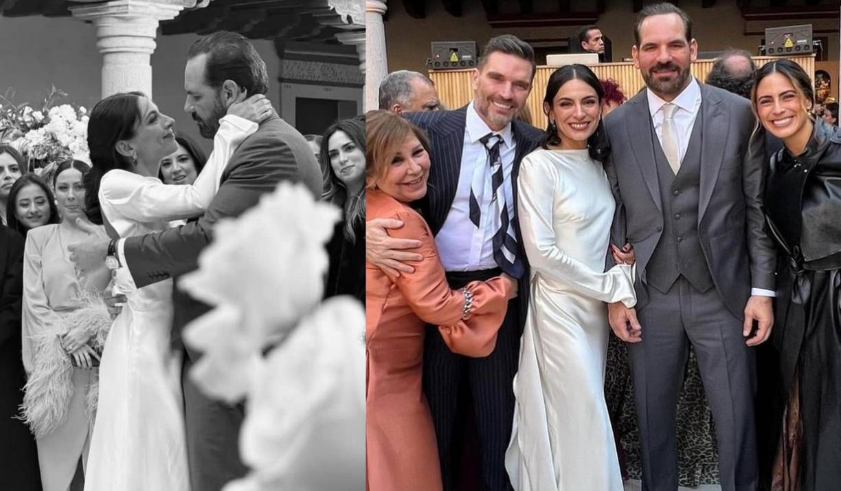 Mientras que para la recepción, Ana Brenda Contreras lució un tercer look, el cual estuvo compuesto por un vestido de novia blanco con cuello cerrado, abertura en la espalda en forma de óvalo y manga larga, el cual, a diferencia de los anteriores, era ligeramente más suelto.
