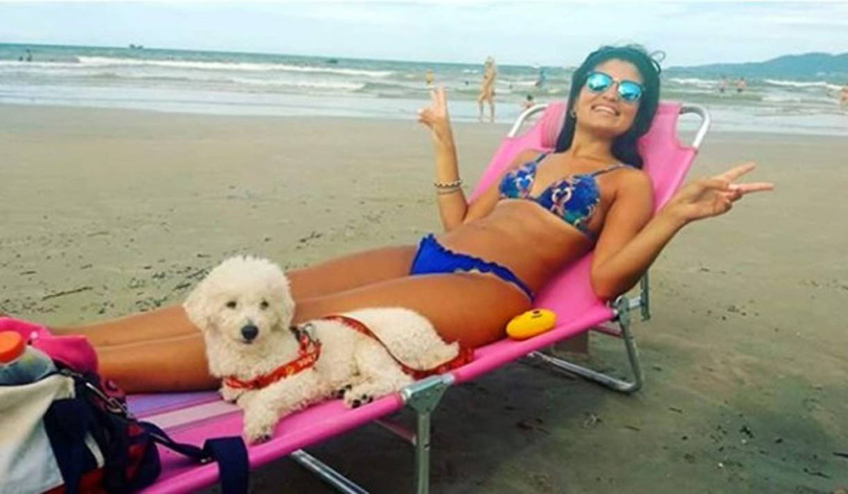 La playa, al parecer, es uno de sus lugares favoritos.