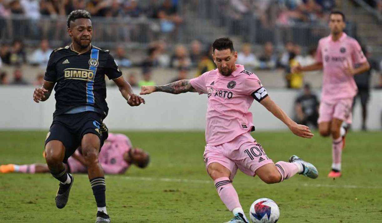 A los 20 minutos, Lionel Messi sacó un zurdazo y el balón se fue al fondo de las redes. Fue el noveno gol del astro rosarino en la Leagues Cup 2023.