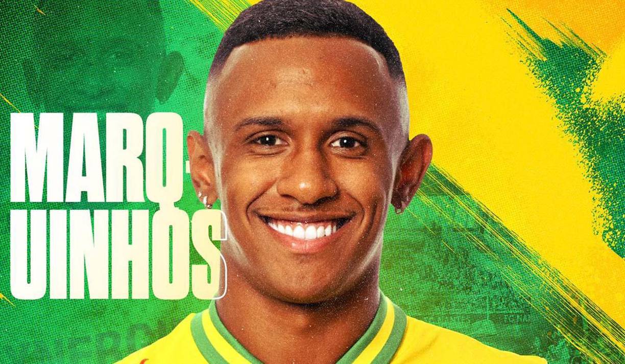El extremo brasileño Marquinhos es nuevo jugador del Nantes, llega cedido a préstamo por parte del Arsenal.