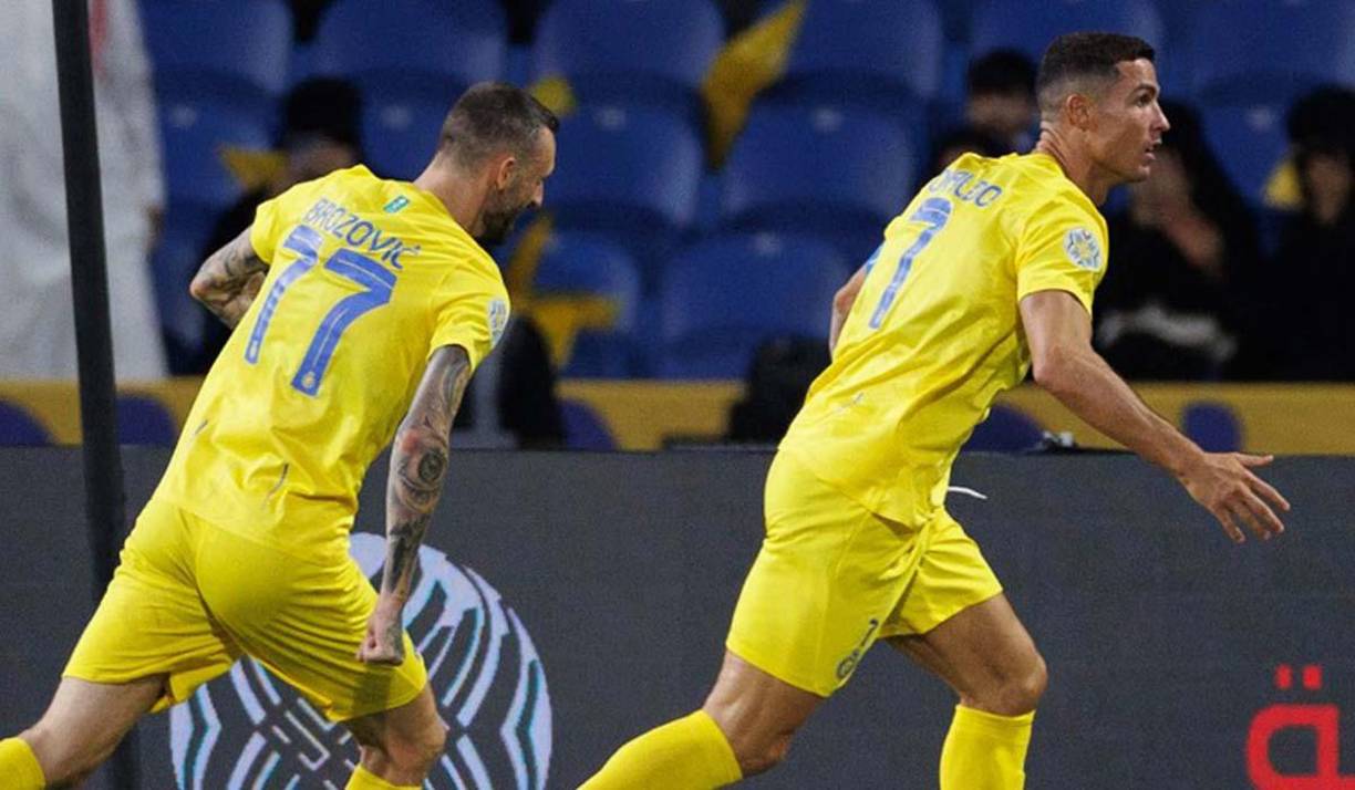 El croata Brozovic llegó para la presente campaña y se unió a los festejos luego de una de las anotaciones de Cristiano Ronaldo.