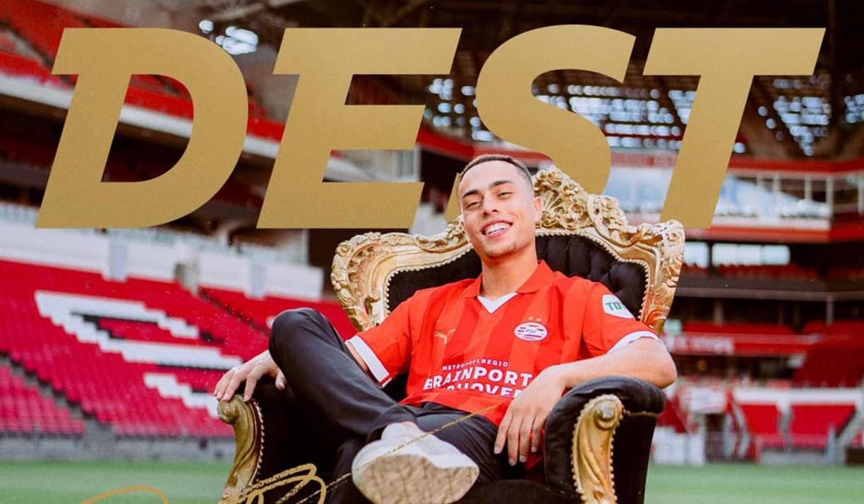 Sergiño Dest deja al Barcelona y se marcha cedido a préstamo al PSV por una temporada con opción de compra por 10.000.000 €.