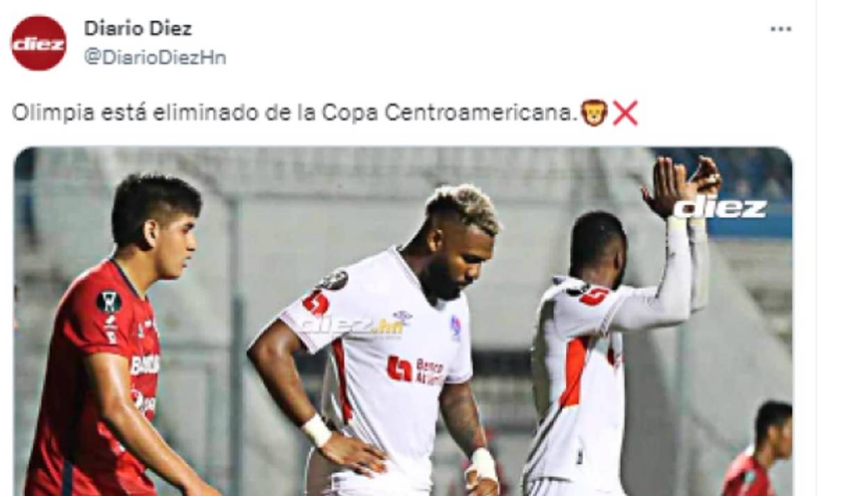 Diario Diez: “Olimpia está eliminado de la Copa Centroamericana.”