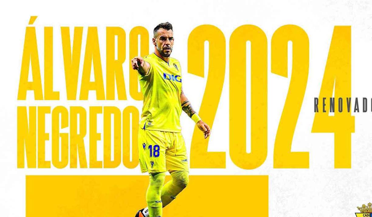 OFICIAL: Álvaro Negredo renueva con el Cádiz hasta el 2024.