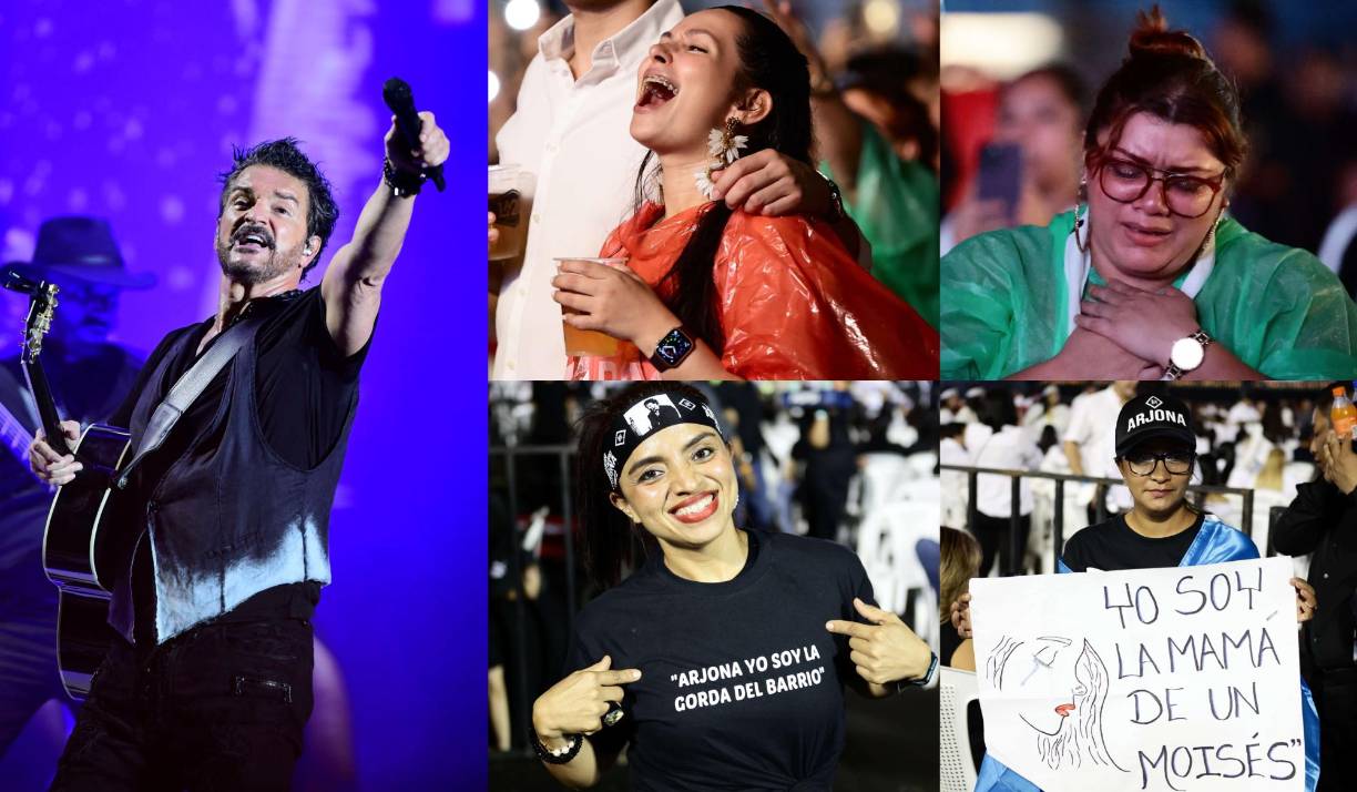 Emociones a flor de piel se vivieron durante el concierto que ofreció Ricardo Arjona en el estadio Francisco Morazán, de San Pedro Sula. 