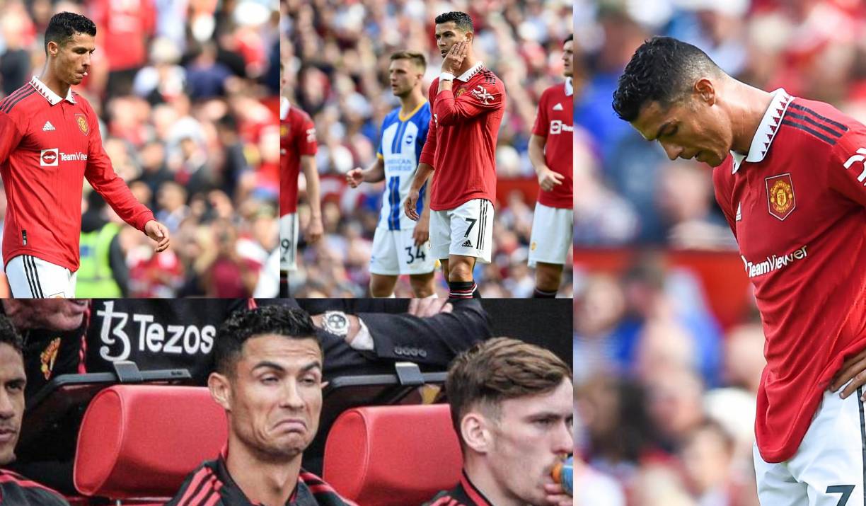 Cristiano Ronaldo evidenció su frustración tras el pésimo inicio de temporada en la Premier League del Manchester United.