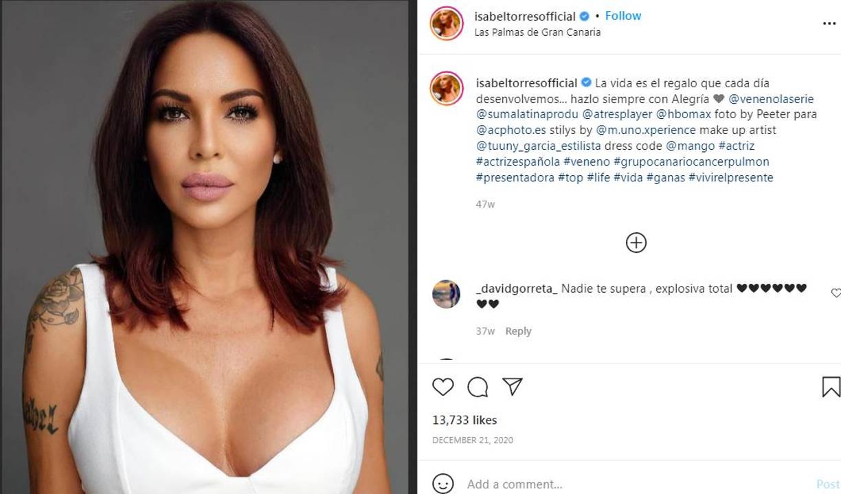 “La vida es bonita y hay que vivirla. Si salgo de esta me volveré a conectar y si no salgo, ha sido un placer vivir esta experiencia llamada vida. Un beso muy grande, cuídense muchísimo. Nos vemos pronto si dios quiere y si no, nos vemos en el cielo”, se despedía la también presentadora de televisión.