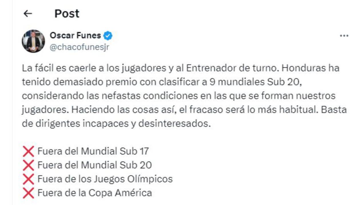 El periodista hondureño Chaco Funes: “Basta de dirigentes incapaces y desinteresados.”