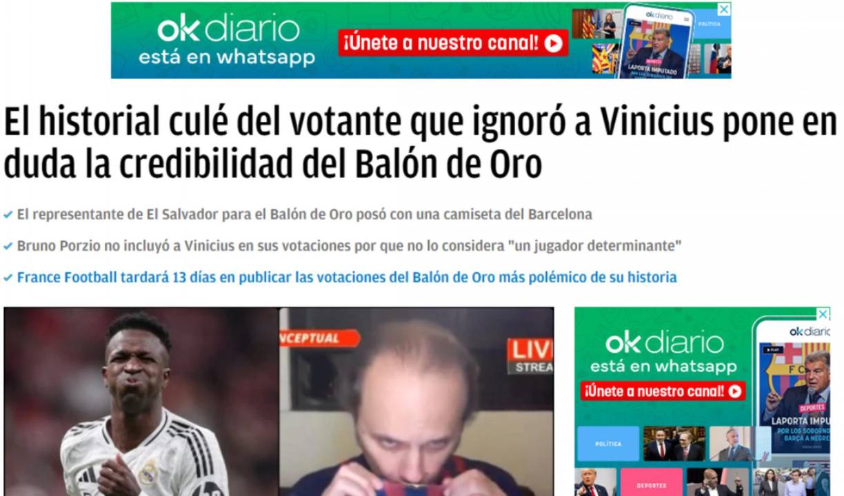 Los españoles se han mostrado indignado por la elección del periodista salvadoreño y señalan que es un aficionado al FC Barcelona. 