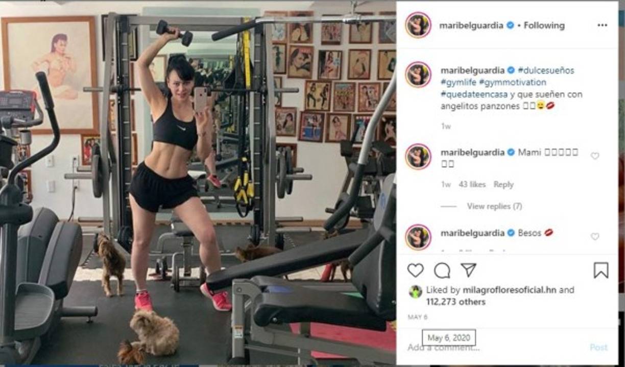 Desde que está en cuarentena Maribel no ha tenido muchas oportunidades para lucirse en traje de baño, pero sí para mostrar como se mantiene en forma en casa.