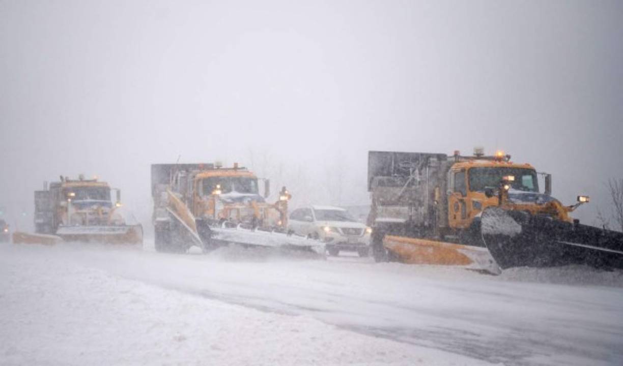 La nieve comenzó a caer esta madrugada en la zona costera de Long Island y de Nueva Jersey. AFP
