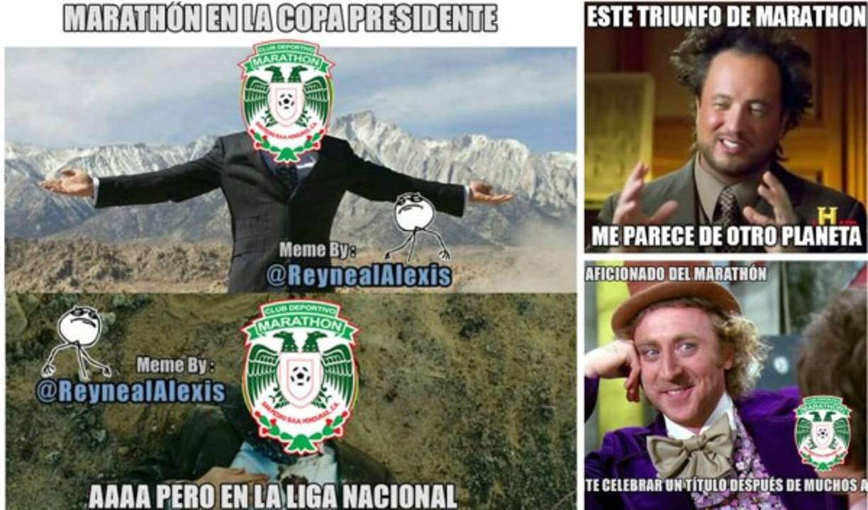 Las burlas no se han hecho esperar al Marathón pese a ganar el título de la Copa Presidente tras golear al Gimnástico en la final.