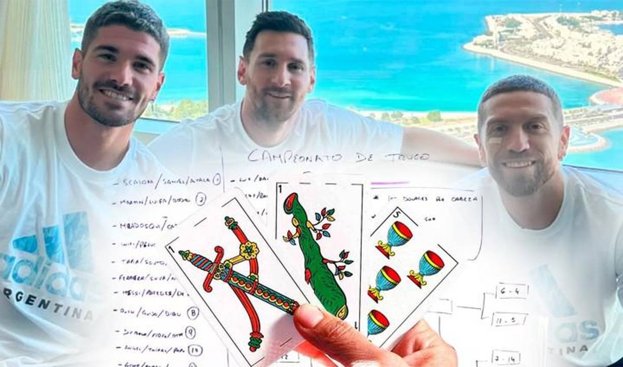 Los juegos de cartas como entretenimiento sobresalen en las previas del plantel de Argentina, todo funcionó desde la Copa América 2021 y se habla que Messi siempre juega al lado de Rodrigo de Paul y Leandro Paredes, no los cambia.