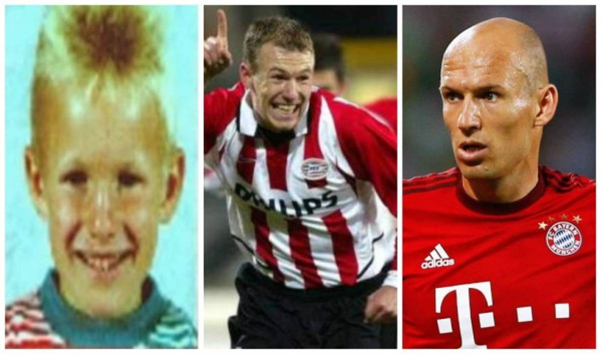 Arjen Robben con el paso de los años.