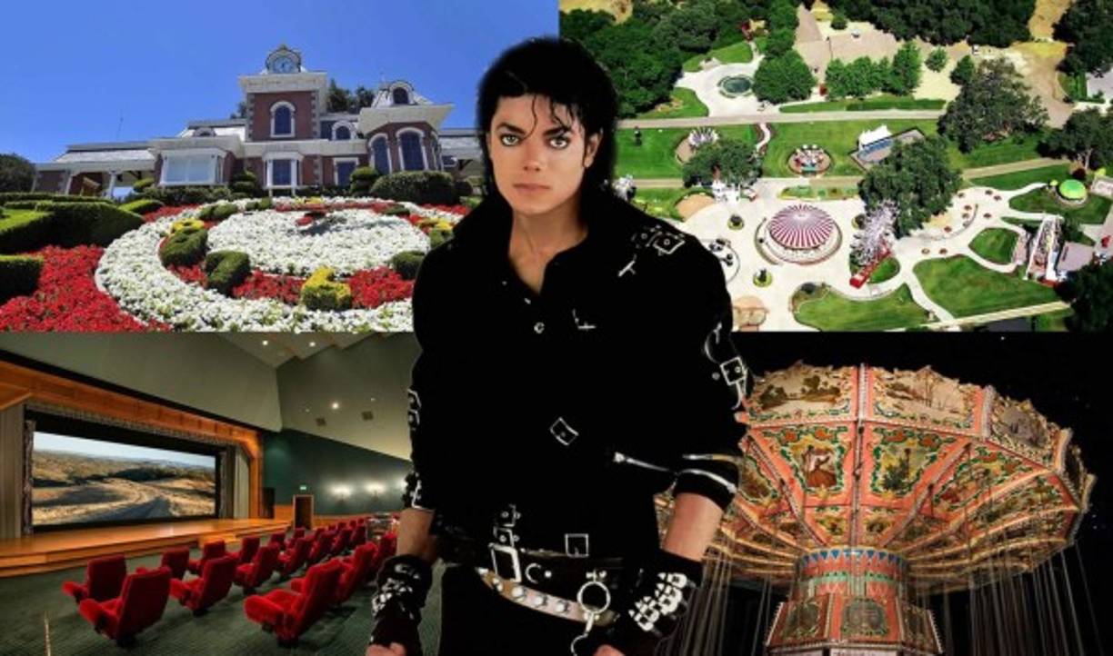 8- Neverland: El rancho del valle de Neverland es una de las más excéntricas propiedades del cantante, cubre un área de 2.800 acres. <br/>Funcionaba como el parque de atracciones privado de Jackson y su hogar en 1988, pero ya no está en funcionamiento. Contiene, entre otras cosas, un parque zoológico y un parque temático, con una rueda de la fortuna, carrusel, montaña rusa, carritos chocones entre otros. <br/>El nombre de Neverland, fue escogido por la isla de fantasía en la historia de Peter Pan, donde los niños nunca crecen. Se dice que Neverland era otro producto de la obsesión de Jacko con (convertirse) Peter Pan y encontrar su infancia perdida. En cierto sentido, él nunca creció.<br/><br/>En 2008 el parque paso a ser propiedad de Sycamore Valley Ranch Company LLC.