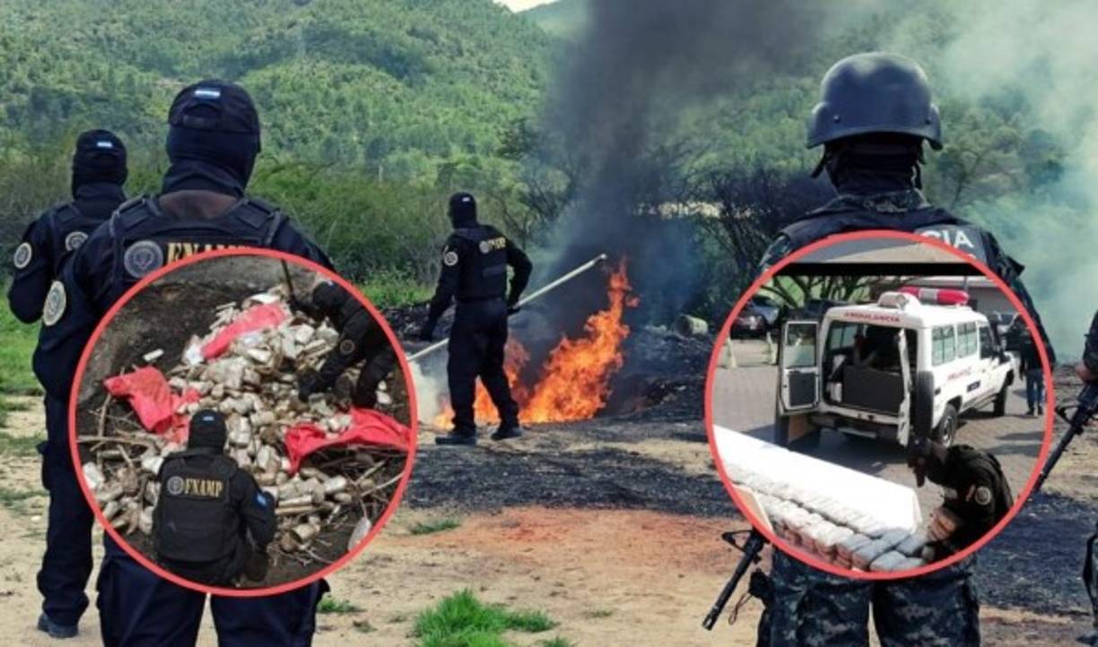 Autoridades hondureñas procedieron este viernes a incinerar 409 paquetes de marihuana encontrados en una ambulancia.