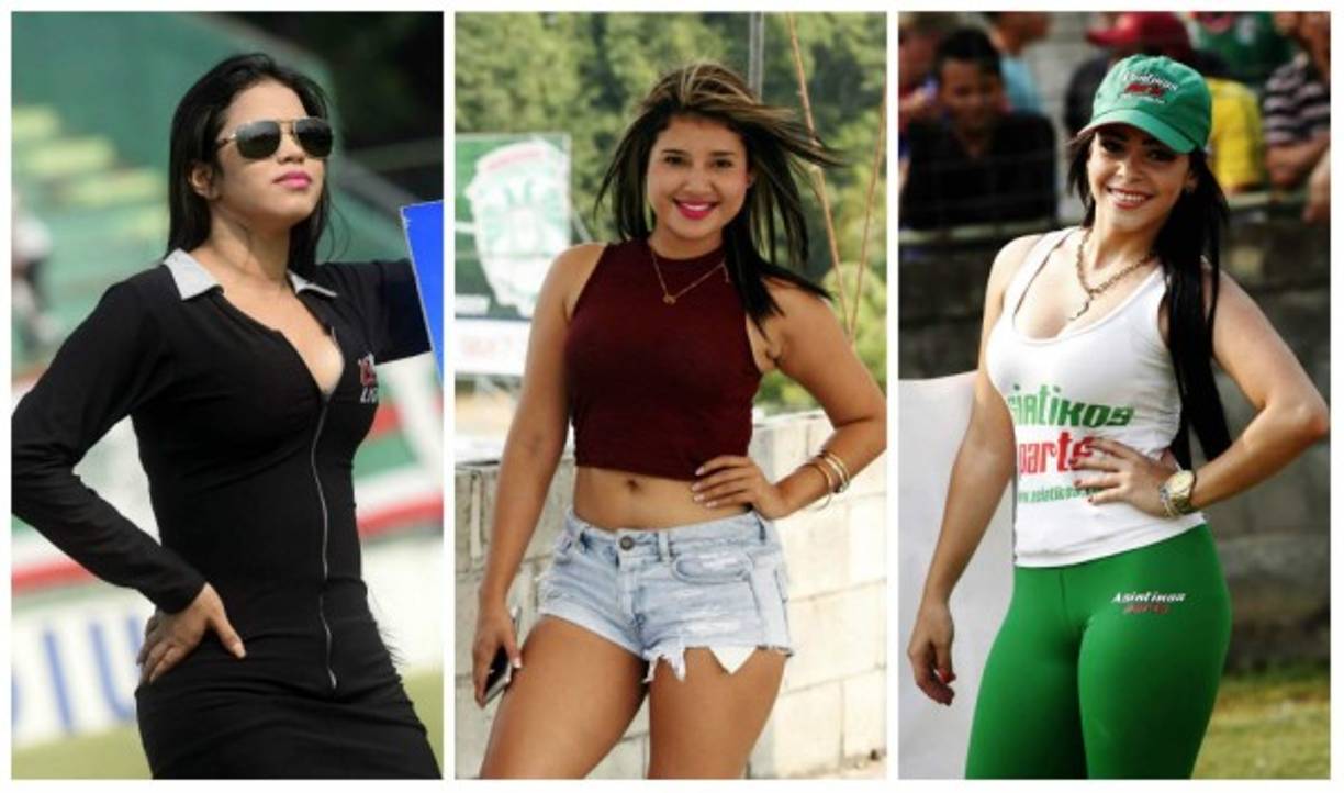 Chicas hermosas han adornado el primer partido del repechaje a semifinales entre Marathón y Real España en el estadio Yankel Rosenthal.