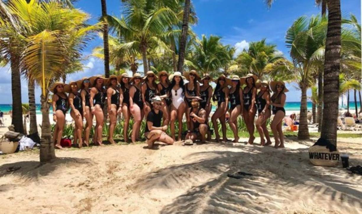 Las imágenes habrían sido tomadas durante la despedida de soltera de Kimberly en Playa del Carmen.