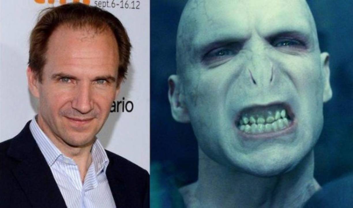 Ralph Fiennes como Lord Voldemort ► Si hay algo que nos sorprendió del malvado personaje de Harry Potter, fue su increíble capacidad para disimular la nariz. Y ahora que sé quién es el actor detrás de este horrible personaje y cómo luce su nariz, me sorprende aún más.