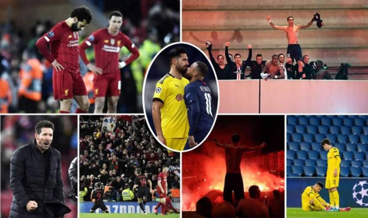 Las imágenes que nos dejaron los partidos Liverpool-Atlético de Madrid y PSG-Borussia Dortmund en la vuelta de octavos de final de la Champions League.
