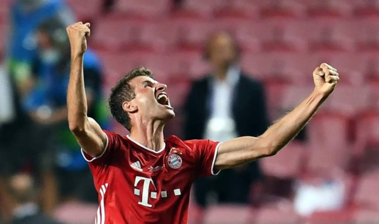 La euforia de Thomas Múller luego de conquistar una nueva Champions.