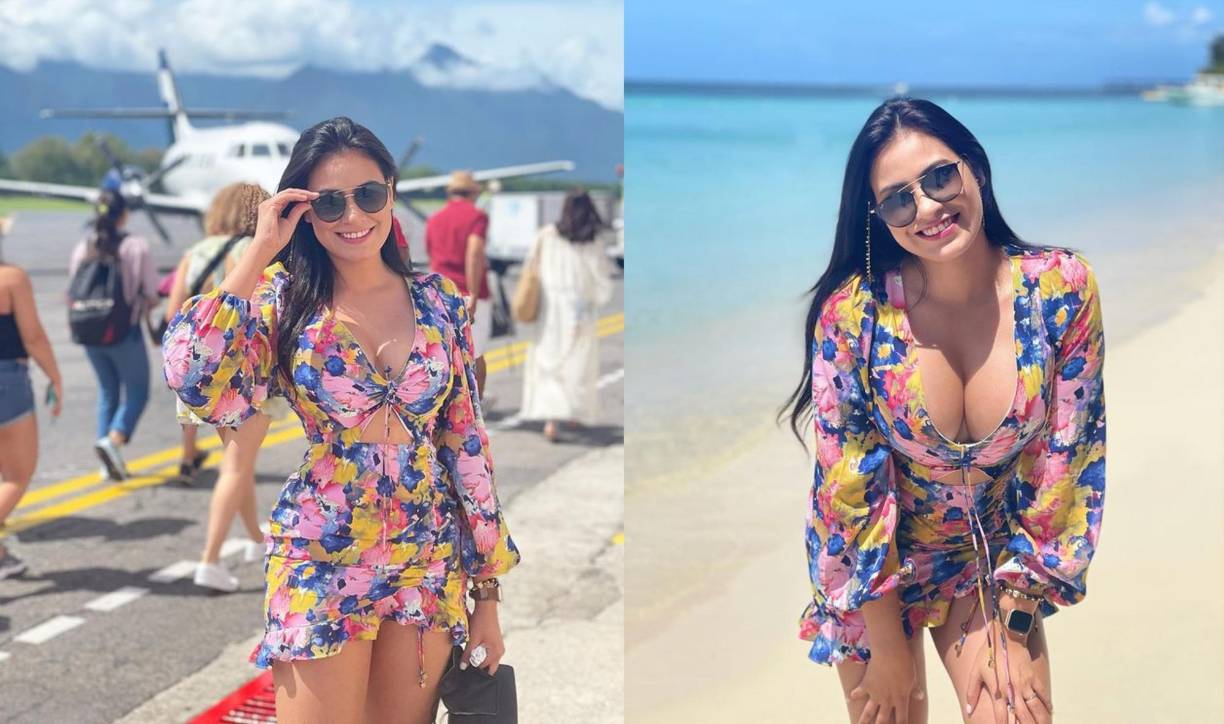 Ayer, Alejandra Rubio compartió algunas fotografías de su llegada a Roatán, uno de los destinos que eligió para divertirse en este Feriado Morazánico 2021.