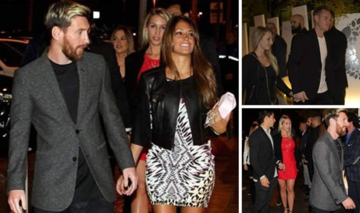 El plantel del FC Barcelona se juntó a festejar el premio Bota de Oro recibido por Luis Suárez, goleador de la última temporada con 40 conquistas. Al encuentro en el restaurant Casanova Beach Club no faltaron las mujeres de los jugadores y entre ellas se destacó Antonella Roccuzzo, la pareja de Lionel Messi.