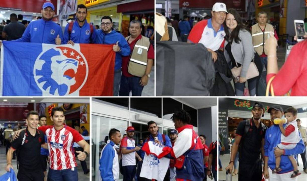 Una buena cantidad de aficionados del Olimpia llegaron al aeropuerto Ramón Villeda Morales para recibir al plantel merengue luego de la hazaña contra el Seattle Sounders en la Concachampions. Foto Neptalí Romero