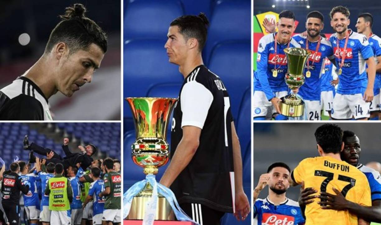 Las imágenes de la final de la Copa Italia que perdió la Juventus contra el Napoli en la tanda de penales en el estadio Olímpico de Roma.