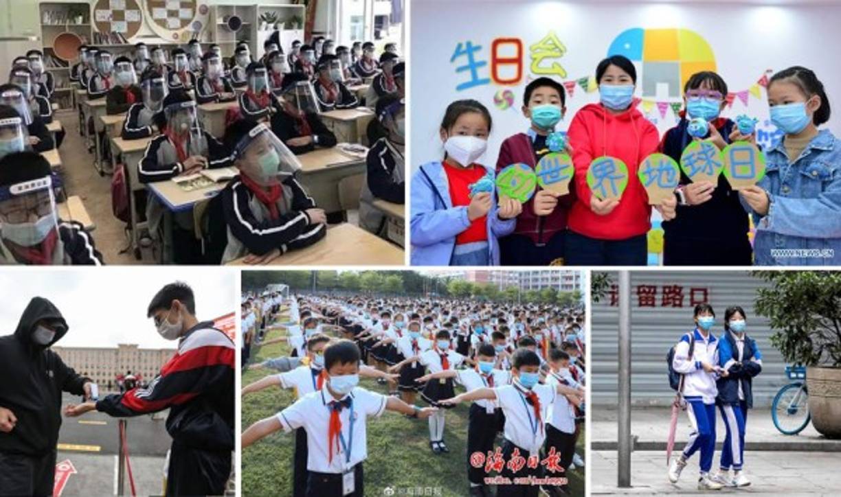 Muchas escuelas han reabierto progresivamente en China tomando estrictas medidas preventivas para garantizar la seguridad de los estudiantes y que no haya rebrotes del coronavirus.