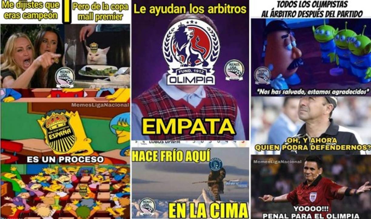 Los divertidos memes que dejaron los partidos de la tercera jornada del Torneo Clausura 2020, con Real España, Olimpia, Motagua y Marathón como protagonistas.