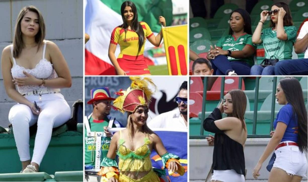 Ellas son las guapas aficionadas que pusieron el ambiente en el estadio Yankel Rosenthal durante el clásico entre Marathón y Olimpia.