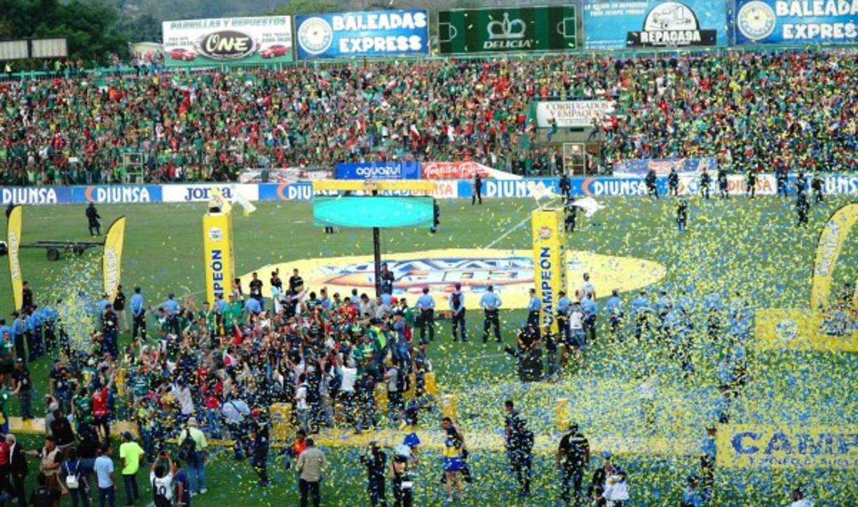 La afición del Marathón celebró a lo grande.