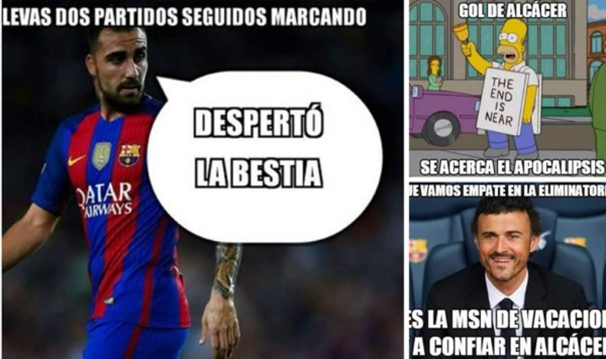 El Barcelona la pasó por encima al Hércules (7-0) y avanzó a octavos de la Copa del Rey. No se hicieron esperar los memes y el gran protagonista es Paco Alcácer, quien se estrenó como goleador azulgrana después de muchos partidos.
