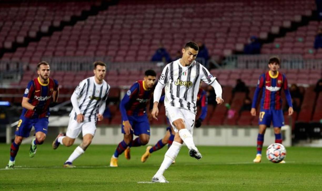 El segundo lanzamiento de penal de Cristiano Ronaldo para el 0-3 de la Juventus.