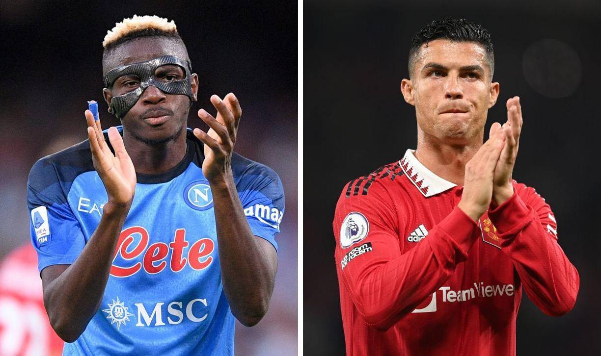 El delantero nigeriano Victor Osimhen no saldrá del Napoli por menos de 140 millones de euros, según ‘Corriere dello Sport’. El jugador es pretendido por el Manchester United ante una posible salida de Cristiano Ronaldo, incluso se habla de trueque.