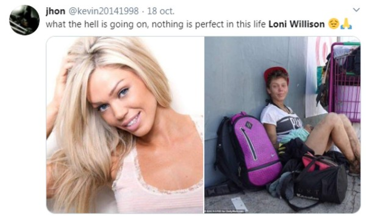 “Puedo vivir por mi cuenta. Tengo todo lo que necesito. Nadie se preocupa realmente por mí y no quiero verlos, ellos no quieren verme”, dijo la exmodelo a un periodista de “The Sun”. “No tengo teléfono, pero tengo comida y un lugar para dormir', añadió.