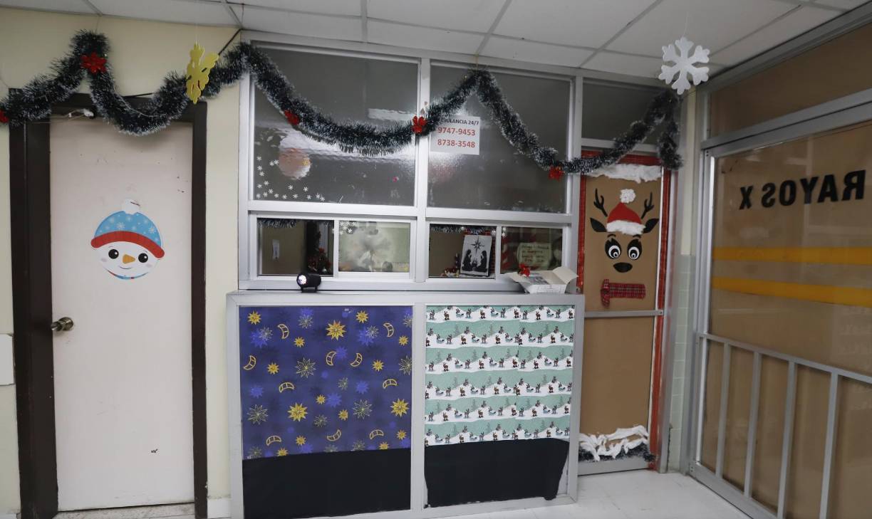 El área de atención de rayos x fue totalmente decorada.