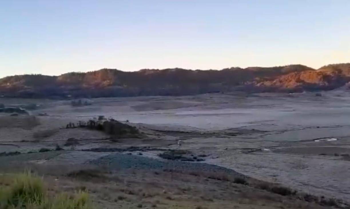 La Esperanza, Intibucá, amanece cubierta de hielo: Fotos