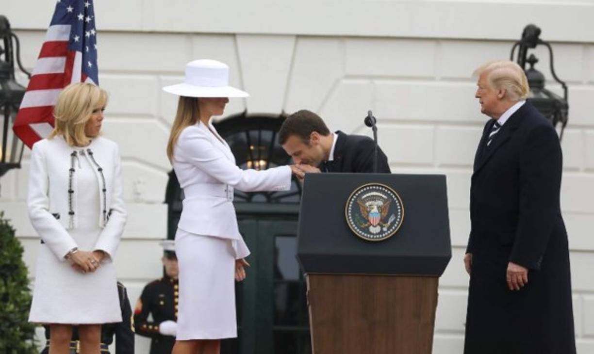 Macron agradeció a Melania por sus atenciones durante los tres días que durará la primera visita de Estado del mandatario galo a Estados Unidos.