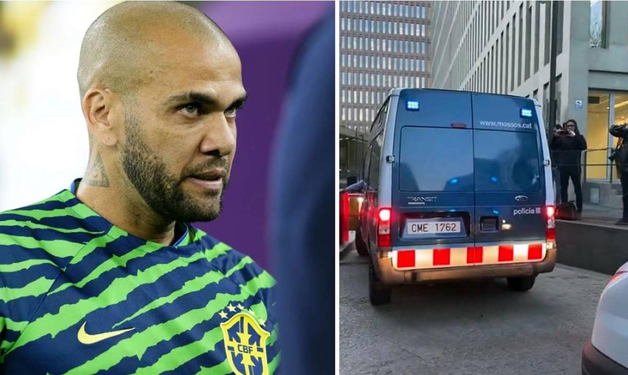 Dani Alves esperará en prisión preventiva la resolución de su caso en Barcelona, donde presuntamente agredió sexualmente a una mujer en un bar en la madrugada del 30 al 31 de diciembre.