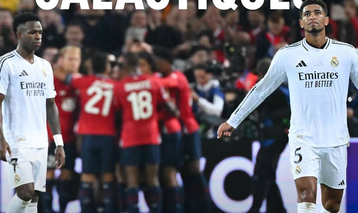 La frustración de Jude Bellingham y Vinicius tras el gol de Jonathan David.